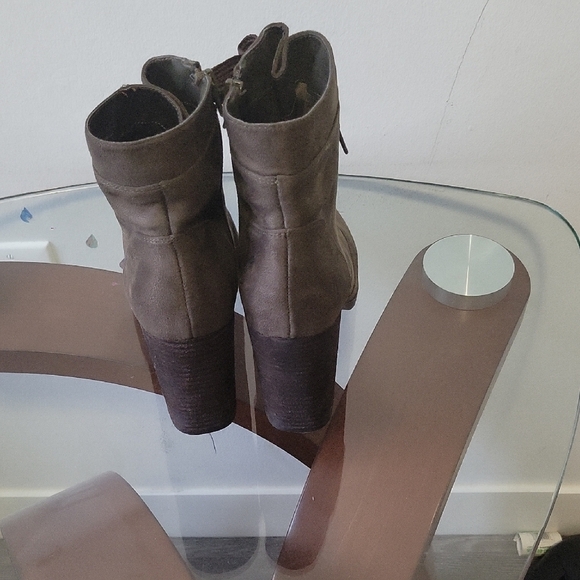 Brown Lace-Up Ankle Boots - Picture 2 of 6